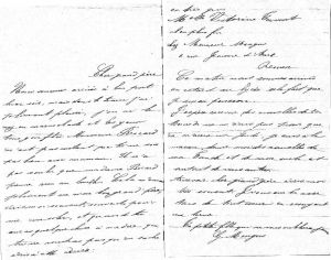 Lettre de Gabrielle à son grand-père