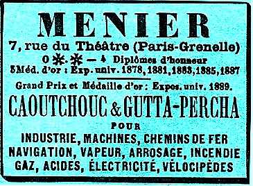 Affiche MENIER Caoutchouc